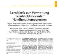 Lernfabrik zur Vermittlung von Handlungskompetenzen